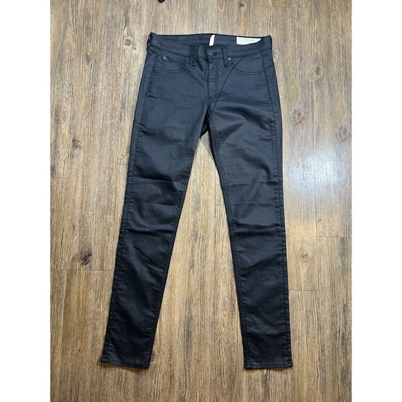 rag & bone Pants - Rag & Bone Womens Black Mid Rise Skinny Leg Legging Black Cotton Size 30